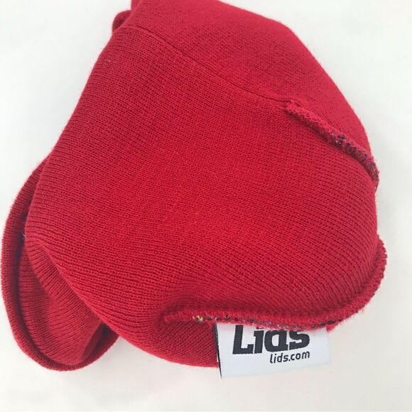 LIDS Black Red Green Christmas Tree Pompom Beanie Hat - Picture 5 of 6